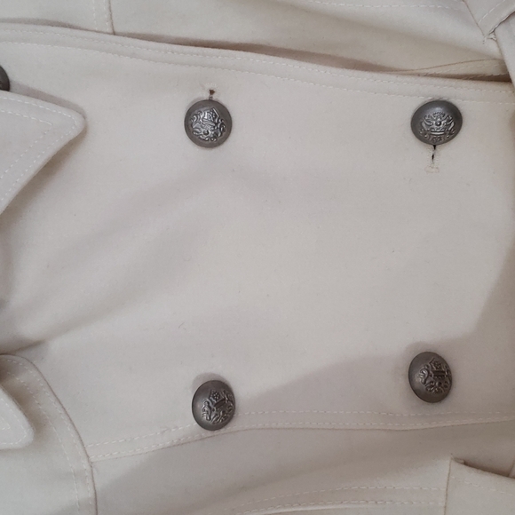 Laundry by Shelli Segal cream belted pea co - Picture 3 of 11